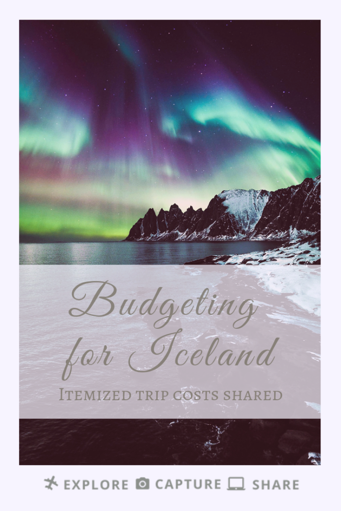 Budgeting for Iceland - Itemized trip costs shared