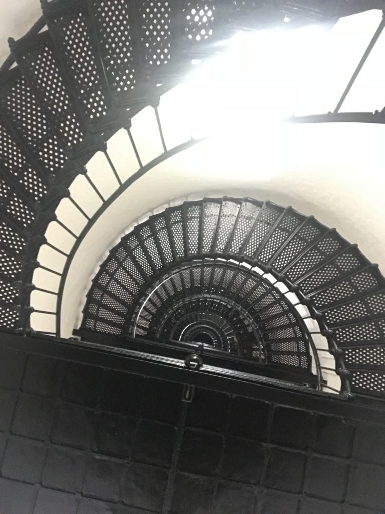 Lighthouse spiral stairway