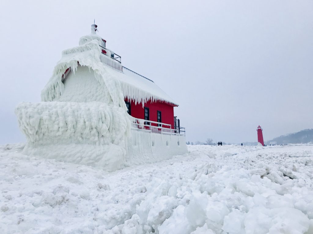 You’ll Want To Add This Frozen Lighthouse To Your Michigan Bucket List