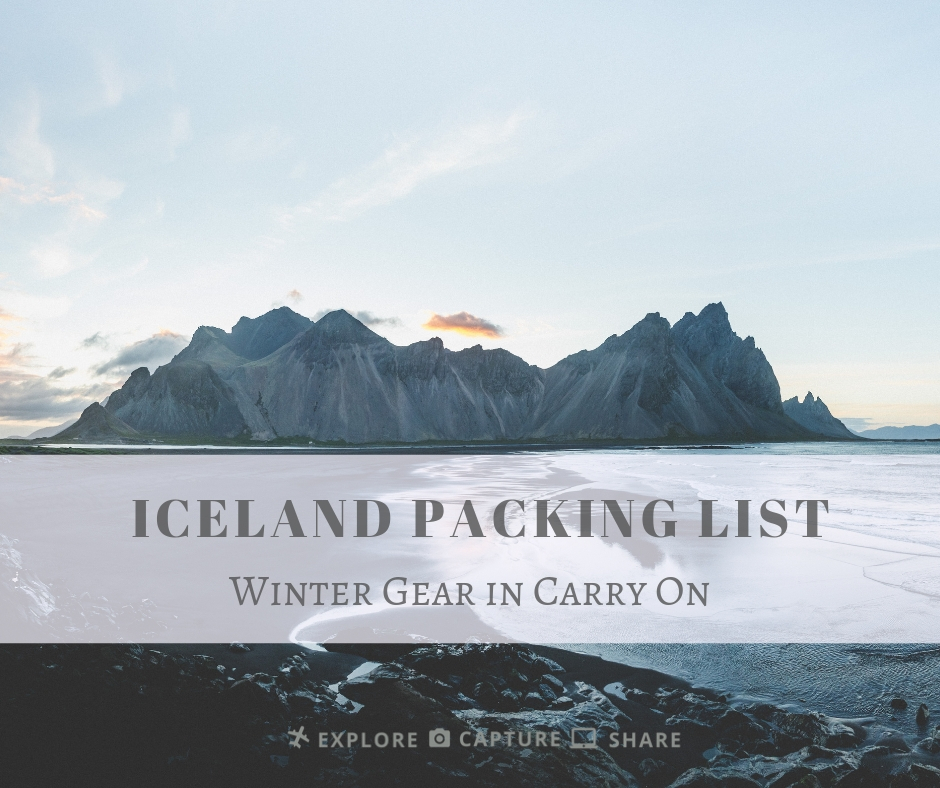 Iceland Packing List - Winter Gear in Carry On